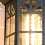 European Style Waterproof Outdoor Wall Lantern Glass Sconce Rustproof Exterior Porch Lighting