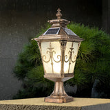 European Style Waterproof Solar Fence Post Light for Outdoor Garden Pillars
