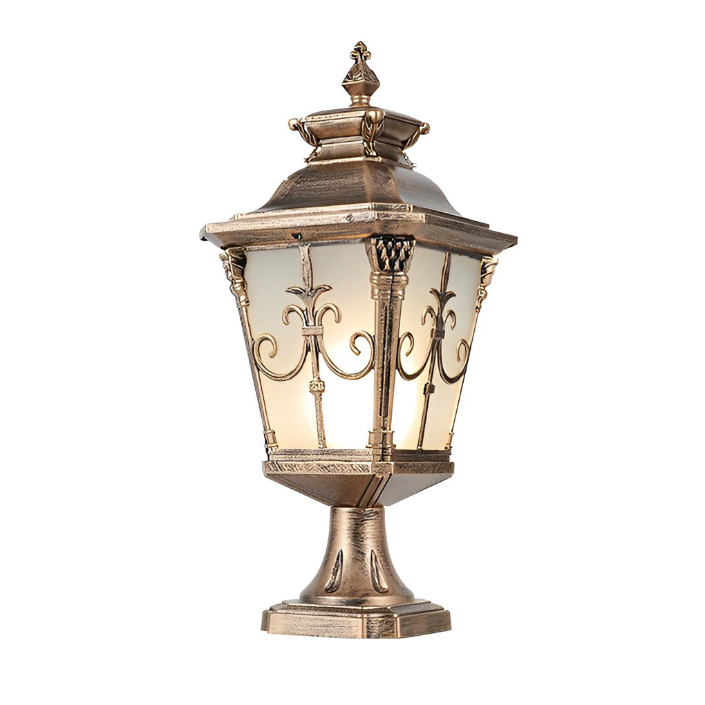European Style Waterproof Solar Fence Post Light for Outdoor Garden Pillars