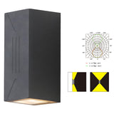 Exterior LED Up and Down Wall Sconce Dual Beam Outdoor Porch Light for Garden Villa