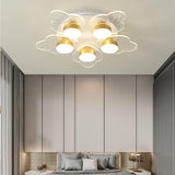 Modern Gold Flower Petal LED Ceiling Light Nordic Flush Mount Fixture for Bedroom and Living Room