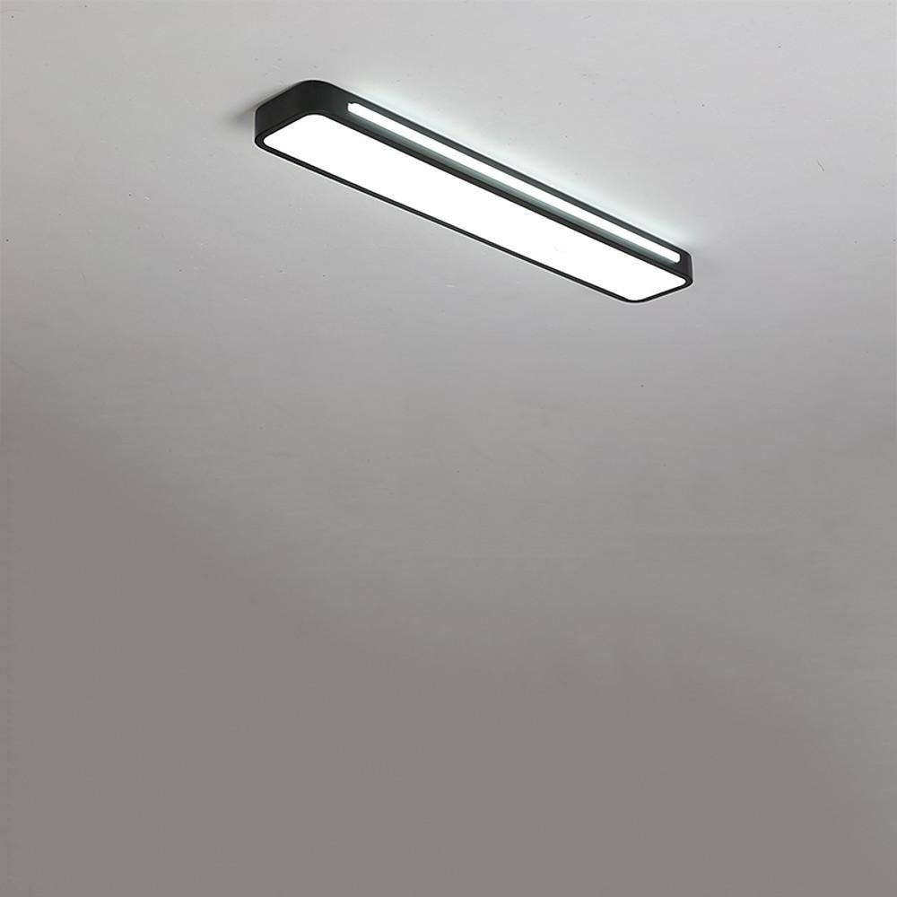 Modern Minimalist Geometric Rectangular LED Flush Mount Ceiling Light for Kitchen and Living Room