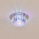 Modern Crystal Geometric LED Flush Mount Ceiling Light for Kitchen and Entryway