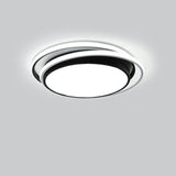 Dimmable Modern Circular LED Flush Mount Ceiling Light Nordic Metal Fixture for Bedrooms and Offices