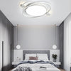 Modern Nordic Round LED Flush Mount Ceiling Light with Remote Control Dimmable Lighting