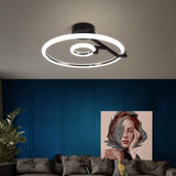 Modern Ring LED Flush Mount Ceiling Light Fixture for Bedroom Living Room Dimmable Round Metal Lamp