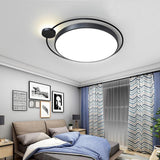 Modern Circular LED Flush Mount Ceiling Light Dimmable Nordic Geometric Fixture for Living Room