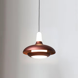 Fiji Modern Glass Elliptical Pendant Light with Integrated LED Illumination