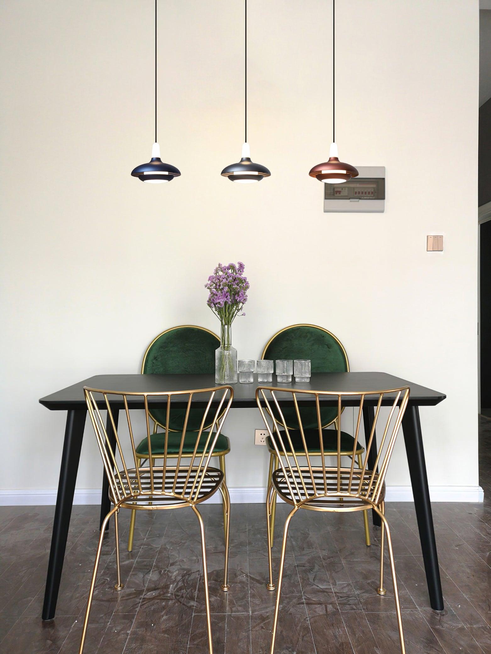Fiji Modern Glass Elliptical Pendant Light with Integrated LED Illumination