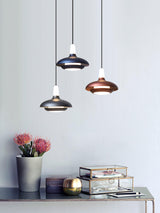 Fiji Modern Glass Elliptical Pendant Light with Integrated LED Illumination