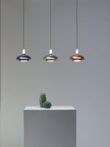 Fiji Modern Glass Elliptical Pendant Light with Integrated LED Illumination