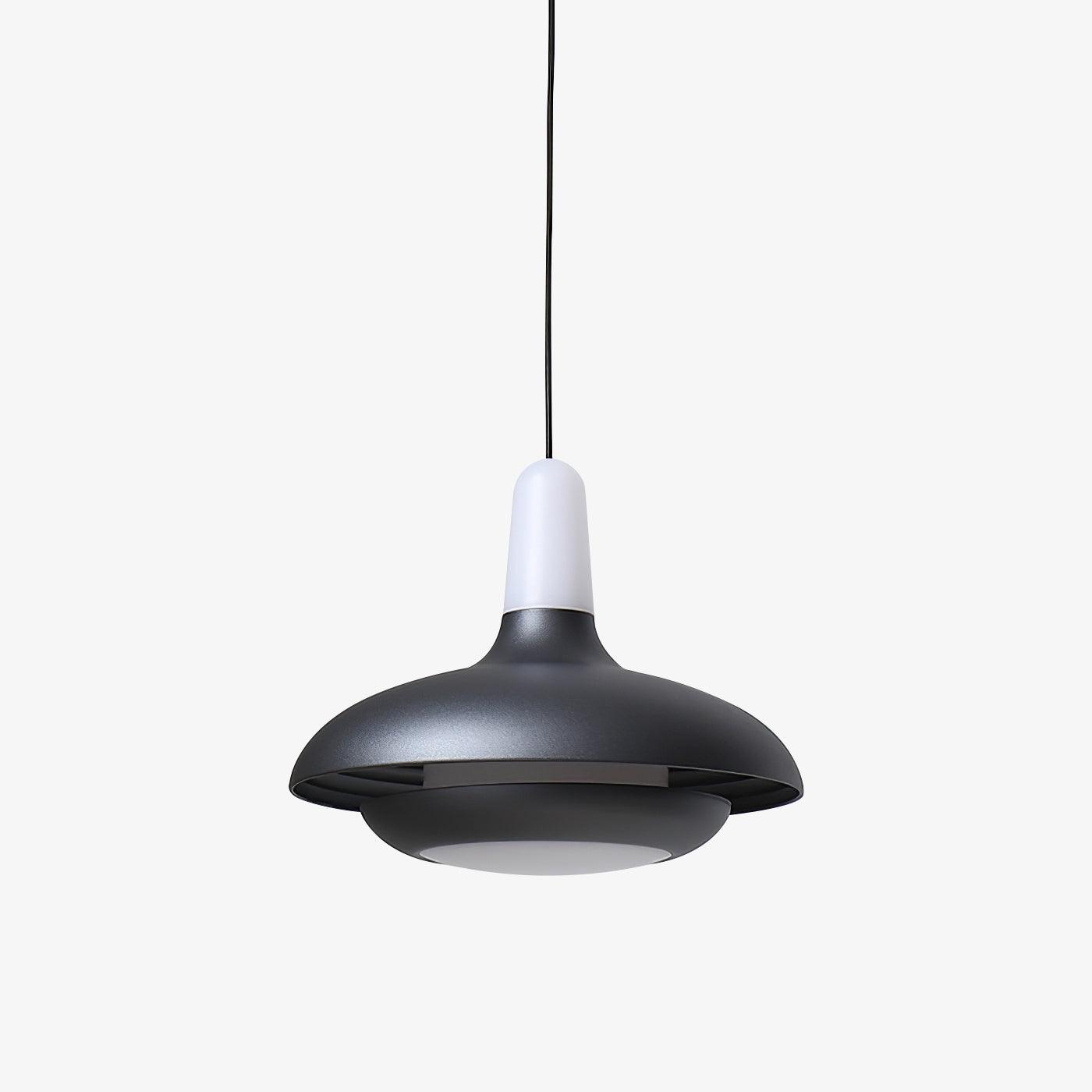 Fiji Modern Glass Elliptical Pendant Light with Integrated LED Illumination