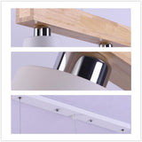 Five Light Linear Wood Chandelier for Kitchen Island and Rustic Modern Dining Room Lighting