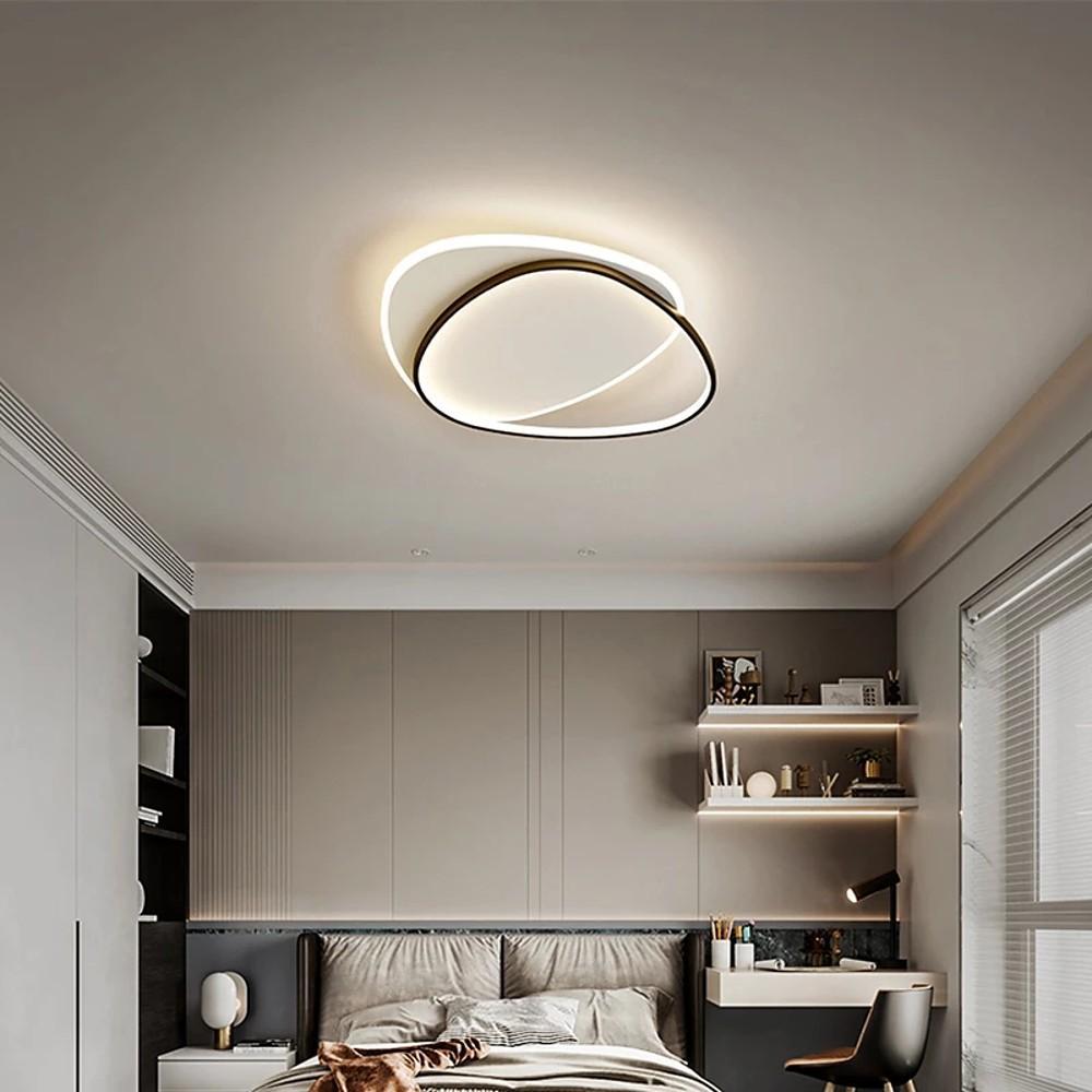 Geometric Rounded Triangle Flush Mount LED Ceiling Light Modern Acrylic Fixture
