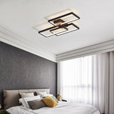 Geometric Triple Rectangle LED Flush Mount Ceiling Light Modern Indoor Fixture for Living Room