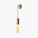 Flume Acrylic and Brass Wall Sconce Set of 2 Modern Indoor Bracket Light for Bedroom and Bathroom