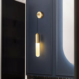 Flume Acrylic and Brass Wall Sconce Set of 2 Modern Indoor Bracket Light for Bedroom and Bathroom