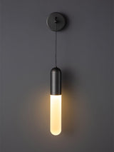 Flume Acrylic and Brass Wall Sconce Set of 2 Modern Indoor Bracket Light for Bedroom and Bathroom