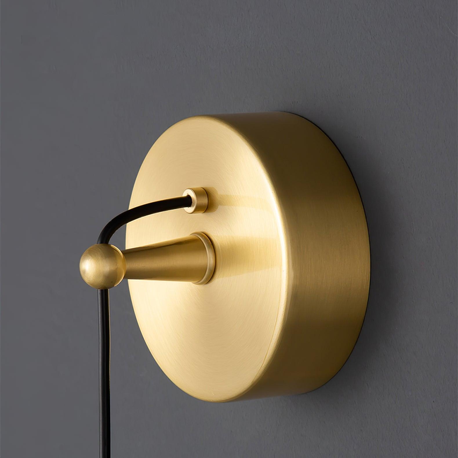Flume Acrylic and Brass Wall Sconce Set of 2 Modern Indoor Bracket Light for Bedroom and Bathroom