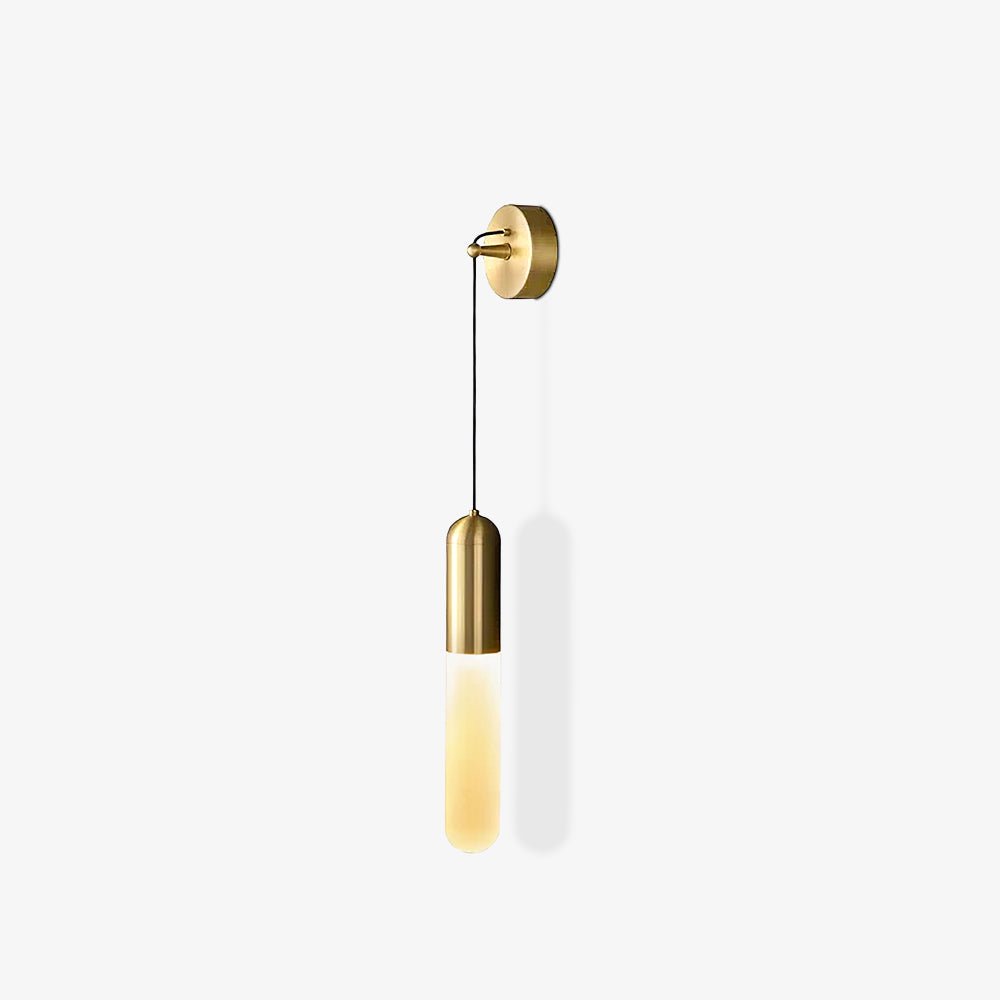 Flume Acrylic and Brass Wall Sconce Set of 2 Modern Indoor Bracket Light for Bedroom and Bathroom