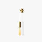 Flume Acrylic and Brass Wall Sconce Set of 2 Modern Indoor Bracket Light for Bedroom and Bathroom