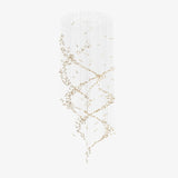 Fluttering Leaves Nature Inspired Large LED Chandelier with Amber Glass for Hotels and Living Rooms