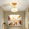 Modern Crystal LED Flush Mount Ceiling Light Industrial Metal Lamp for Hallway