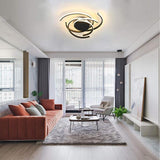 Modern Geometric 30 Inch Circular LED Flush Mount Light for Living Room and Bedroom