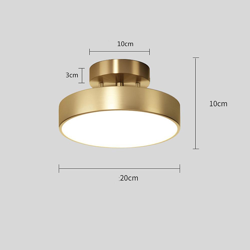 Modern Gold Circular LED Flush Mount Ceiling Light Adjustable Nordic Indoor Lighting
