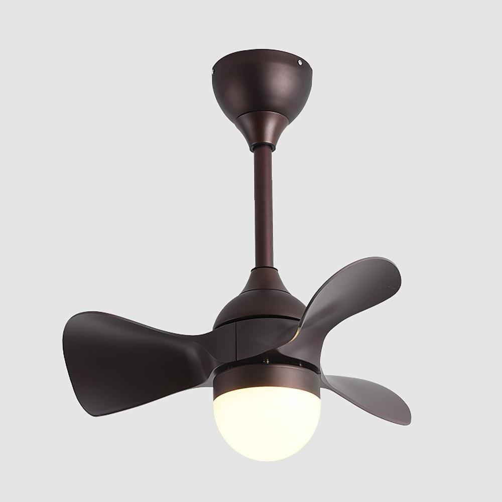 Nordic LED Ceiling Fan Light with Dimmable Remote Control 22 Inch Modern Flush Mount Fixture