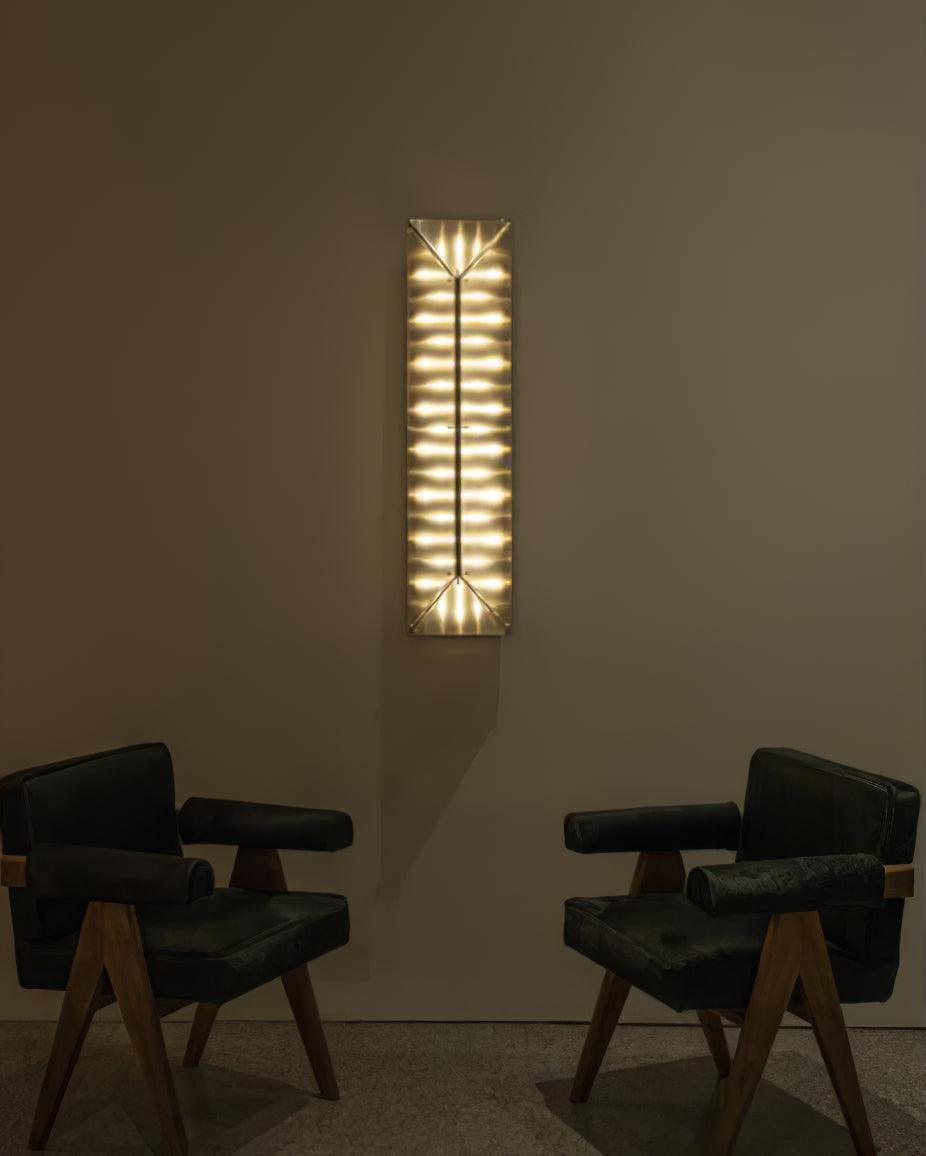 Fragment Patterned Glass LED Wall Sconce Modern Gothic Style Chrome Stainless Steel Light Fixture