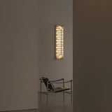 Fragment Patterned Glass LED Wall Sconce Modern Gothic Style Chrome Stainless Steel Light Fixture