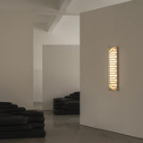 Fragment Patterned Glass LED Wall Sconce Modern Gothic Style Chrome Stainless Steel Light Fixture