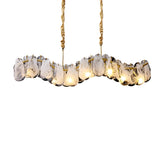 French Style Round Wave Glass Cloud Chandelier 3 Step Dimming Luxury Pendant Ceiling Lighting