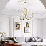 French Vintage Style Candlelight LED Chandelier with 3 Step Dimming for Living and Dining Rooms