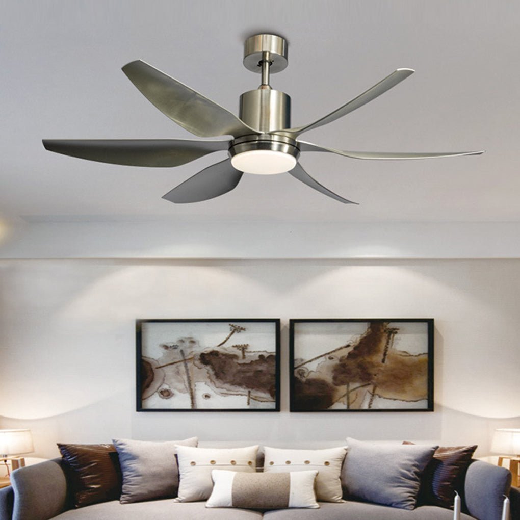 66 Inch Modern Ceiling Fan with 24W Dimmable LED Light Remote Control Silent DC Motor