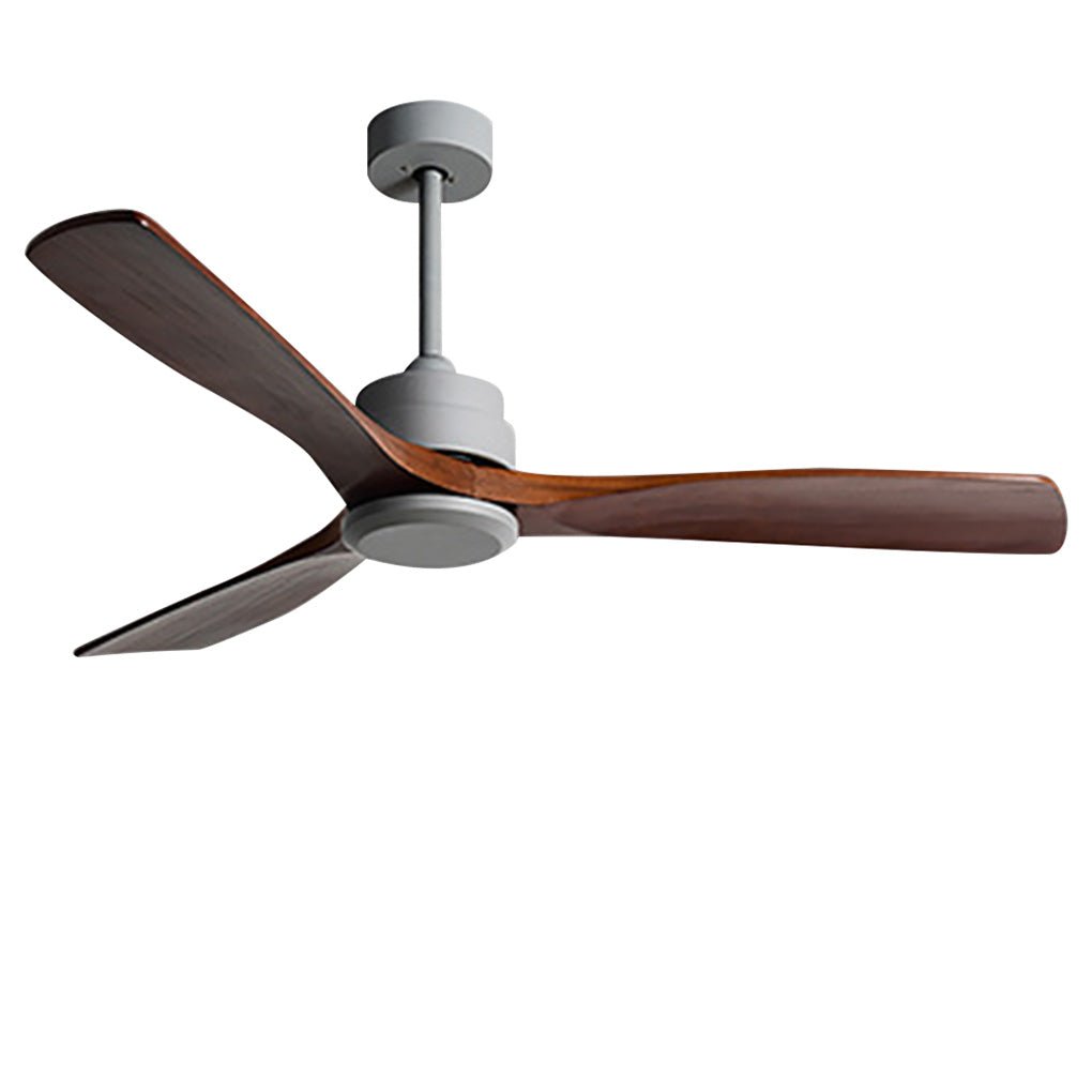 60 Inch Wood Blade Ceiling Fan with Remote Control Reversible DC Motor Mute Airflow