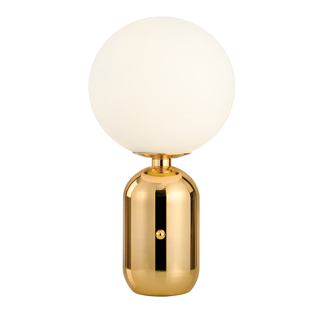 Frosted Glass Globe Table Lamp Nordic Minimalist LED Accent Light for Bedside and Living Room
