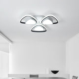 Modern Geometric LED Flush Mount Ceiling Light Fixture for Bedroom and Hallway