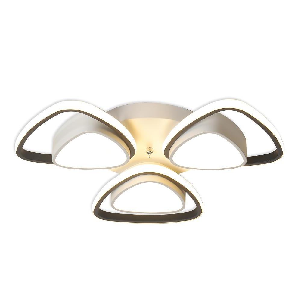 Modern Geometric LED Flush Mount Ceiling Light Fixture for Bedroom and Hallway