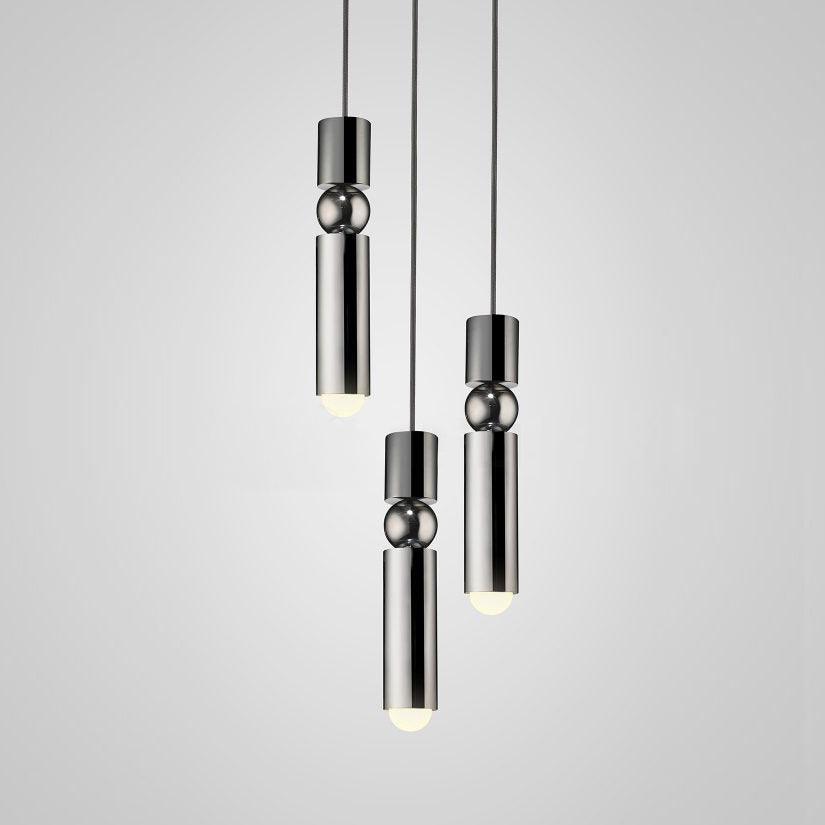 Fulcrum Modern Cylindrical LED Pendant Light Adjustable Hanging Ceiling Fixture