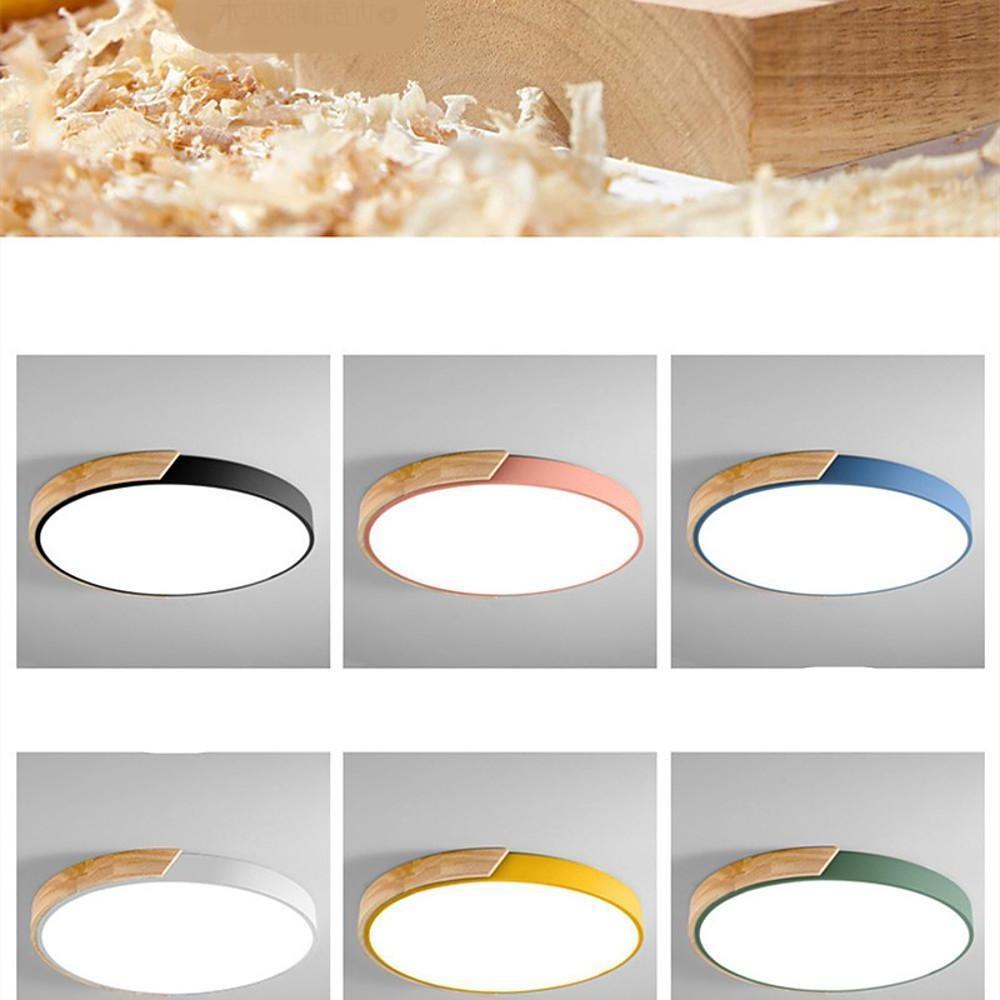 Modern Round LED Flush Mount Ceiling Light Nordic Minimalist 16 Inch Circular Lamp for Bedroom Living Room