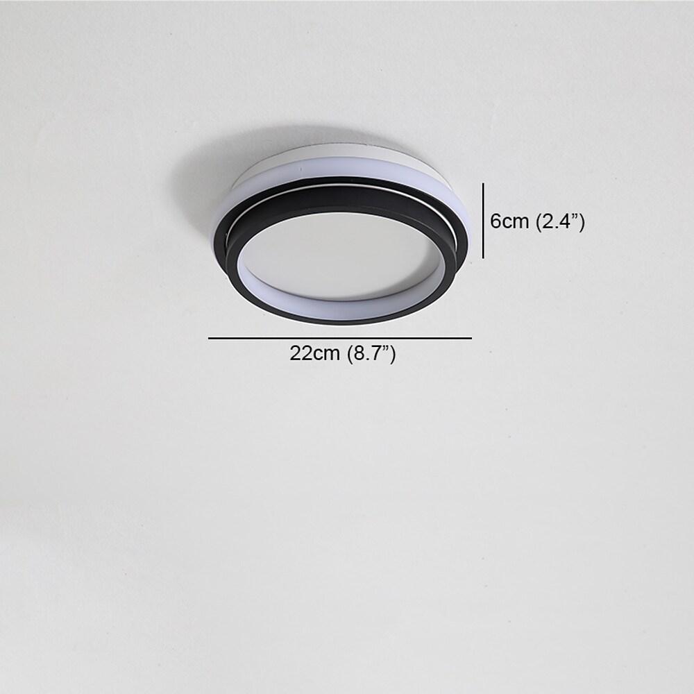 Modern LED Flush Mount Ceiling Light for Bedroom Hallway Low Profile PVC Metal Fixture