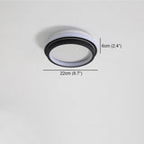 Modern LED Flush Mount Ceiling Light for Bedroom Hallway Low Profile PVC Metal Fixture