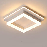 Modern Minimalist Square LED Flush Mount Ceiling Light for Bedroom and Living Room
