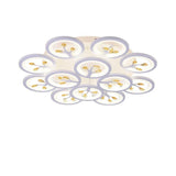 Modern White Flower LED Ceiling Light Dimmable Flush Mount Nordic Bedroom Fixture