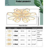 Modern Flower Petal LED Flush Mount Ceiling Light Dimmable White Petal Design Fixture