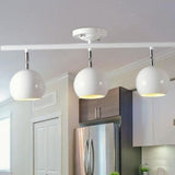 Modern 3 Light Bowled Metal Semi Flush Mount Ceiling Fixture for Bright Bedroom and Hallway Lighting