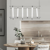 Geometric Acrylic Tube LED Linear Island Chandelier for Modern Dining Room and Bar