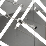 Geometric Acrylic Tube LED Linear Island Chandelier for Modern Dining Room and Bar